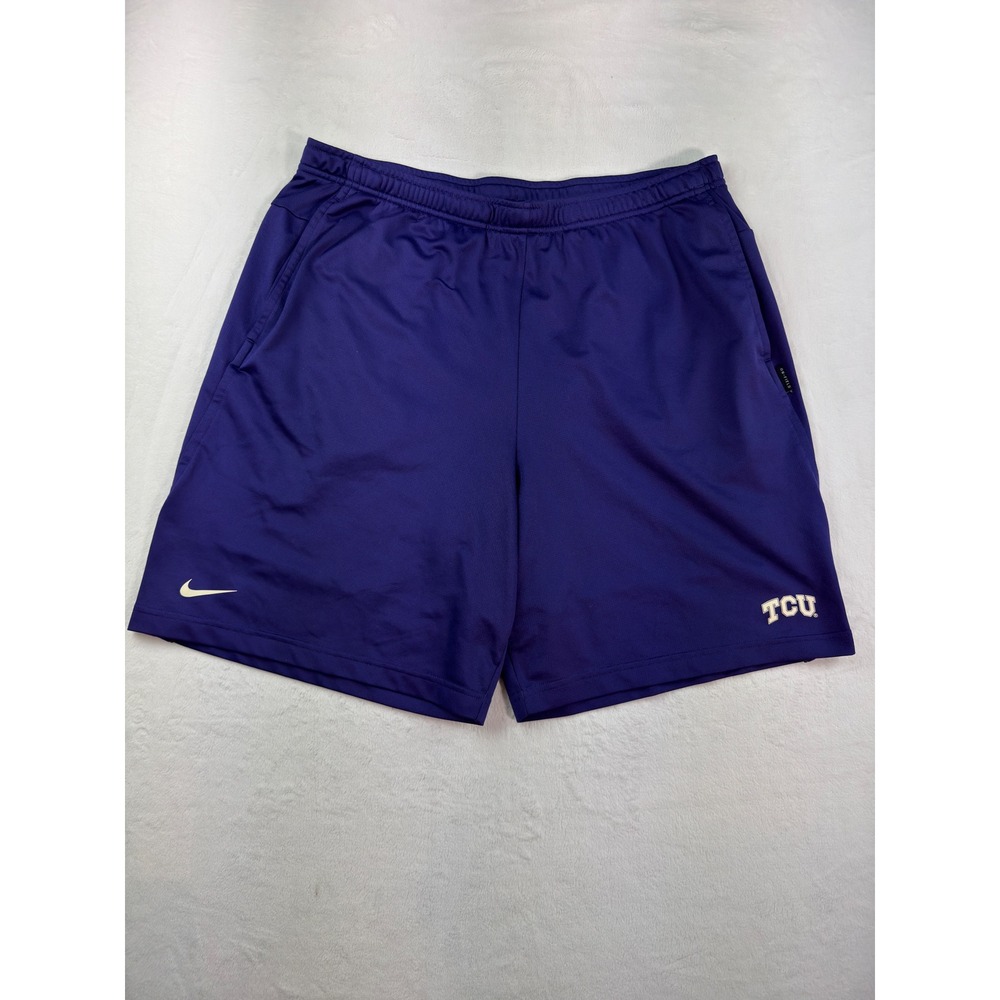 Nike TCU Horned Frogs Dri-FIT Athletic Shorts Mens XL Purple On-Field Training
